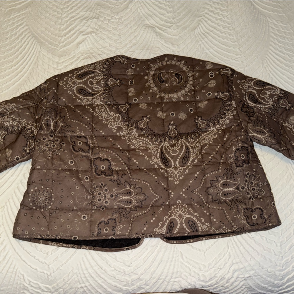 ASOS Design Brown Quilted Jacket - Picture 4 of 7